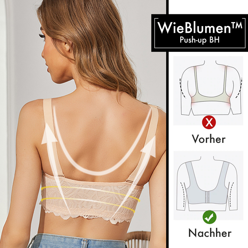 Front closure push up bra with removable straps – Wieblumen